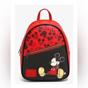 Loungefly Disney Mickey Mouse Diagonal Pocket Mini Backpack
